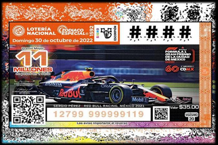 CHECO PÉREZ APARECE EN BILLETES DE LOTERÍA