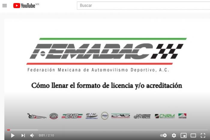 GUIA EN VIDEO PARA FORMATOS FEMADAC